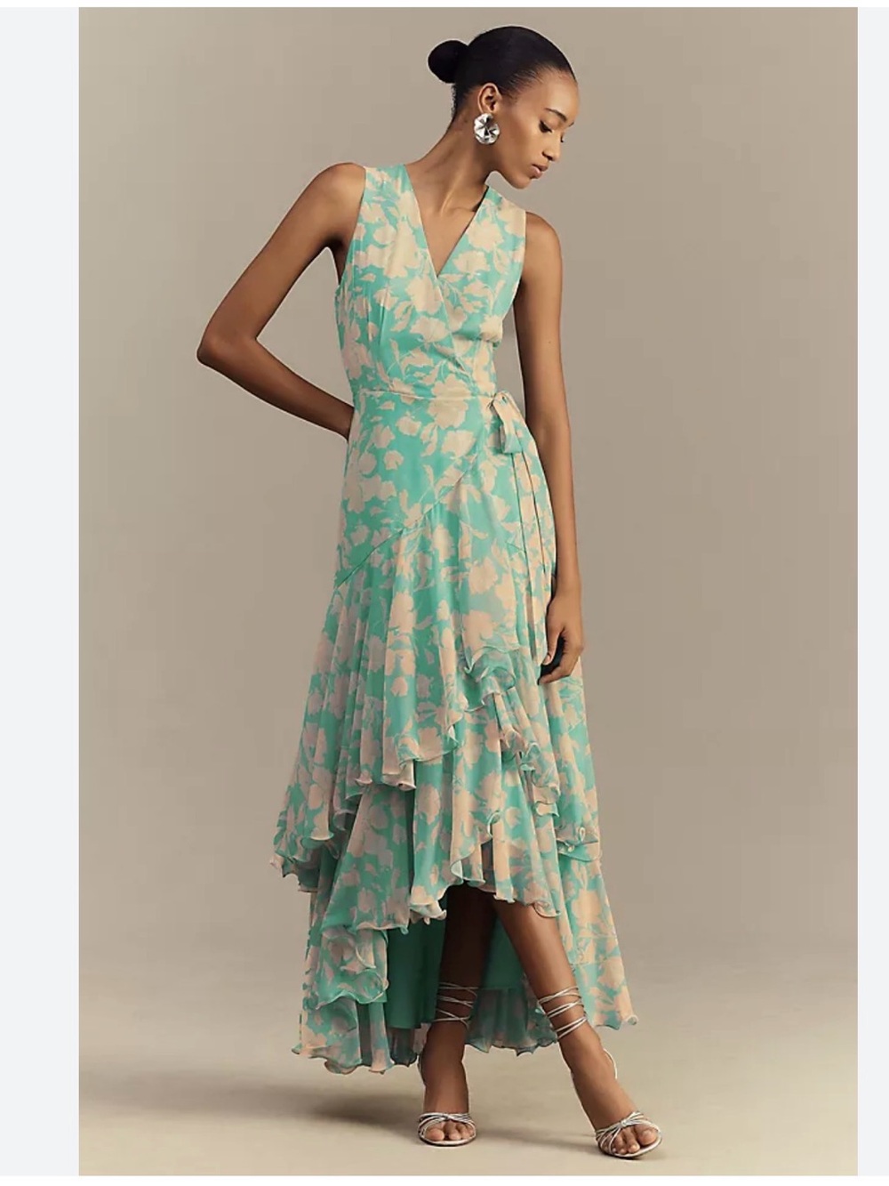 ⭐️NWT Hutch Trinity Ruffled Chiffon Wrap Dress⭐️